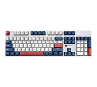 104 Keys Full Size Mechanical Gaming Keyboard | Blue Switch Blue/White/Red Combo Color Computer Keyboards | Hot Swappable US Layout Wired Mechanical PC Gaming Keyboard | Light Up Wired Keyboards