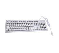 104 Keys Mechanical Gaming Keyboard RGB Backlit Wired USB for 7 8 10 XP OS X PC Laptop [Efficient, Easy to Clean, Ergonomic Design] for Gamers (White)
