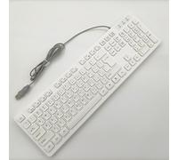 104 Keys Office Keyboard, German/French/Spanish/Italian/Arabic/Swedish/Russian/Portuguese Keyboard, USB Port, Ultra Slim and Quiet, Well Layout of Keys,AR-White