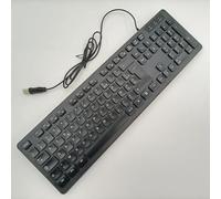 104 Keys Office Keyboard, German/French/Spanish/Italian/Arabic/Swedish/Russian/Portuguese Keyboard, USB Port, Ultra Slim and Quiet, Well Layout of Keys,FR-Black