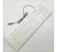 104 Keys Office Keyboard, German/French/Spanish/Italian/Arabic/Swedish/Russian/Portuguese Keyboard, USB Port, Ultra Slim and Quiet, Well Layout of Keys,GER-White