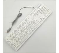 104 Keys Office Keyboard, German/French/Spanish/Italian/Arabic/Swedish/Russian/Portuguese Keyboard, USB Port, Ultra Slim and Quiet, Well Layout of Keys,ES-White