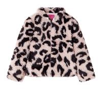 (104) Kids' Coat Long Sleeve Jacket Outwear Kids Collar Coat Faux Fur Light Pink