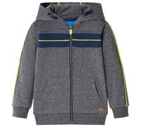 Kids' Hooded Sweatshirt with Zip Grey Melange 104