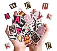 104 Pcs Letter Stickers,Self Adhesive Vintage Sticker,Vintage Letter Svinyl Stickers,Vintage Self-Adhesive Alphabet Stickers,for Scrapbooking DIY,Sign,Mailboxes,Travel Case,Calendars,Diaries,Decor