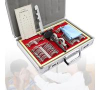 104 Pcs Optical Trial Lens Set, Metal Trial Lens with Aluminum Case, Optometry Lenses for Vision Test, Eye Exam Equipment for Hospital