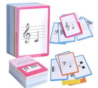 104 Piano Music Flash Cards - Basic Music Symbols,Staff Notation, Pitch/Syllable Names, Keyboard Position, Flat/Sharp,Education Cards for Beginners and Professionals