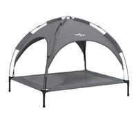 vidaXL Dog Bed with Canopy Anthracite Oxford Fabric and Steel, Grey