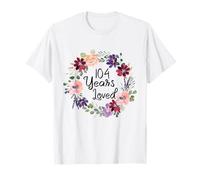 104 Years Loved Floral 104th Birthday Women 104 Years Loved T-Shirt