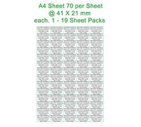 1040 Customised 40.8 x 21mm per Sticker Return Address Labels Self Adhesive Custom Printed Small Stickers