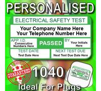 1040 Personalised PAT TEST (Passed Labels) Make Your Business Look Even More Professional