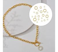 1040Pcs Open Jump Rings with Storage Box 4/5/6/8/10/12mm Metal Split Round Open Loop Rings for DIY Necklaces Bracelet Jewelry (Gold)