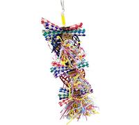 1042 Duo Willow Heart Shredder Bird Toy - Engaging Chewing and Shredding Fun for Parakeets, Cockatiels, Conures, Lovebirds, and Budgies - Natural and Safe Foraging Toy for Small Birds and Cages
