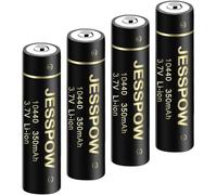 10440 Rechargeable Battery, 10440 Li-ion Rechargeable Battery 3.7V 350mAh for LED Flashlight Torch, 4 Pack