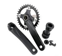104BCD Single Chainring 32T Aluminum Alloy Crankset | 34T single ring, positive negative teeth, smooth chain engagement, reduced drop risk, off-road ready