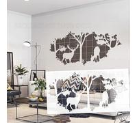 104cm Oversized Forest Deer Silhouette Wall Art Stencil Reusable for Painting Home Decor Template for Plaster Crafts Creative Design Project S583