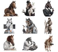 104Pcs Cartoon Animal Work Stickers - 2 Sets, Realistic Decorative Decals for Desks, Journals & Daily Use