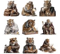 104Pcs Cartoon Animal Work Stickers - 2 Sets, Realistic Decorative Decals for Desks, Journals & Daily Use