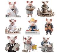 104Pcs Cartoon Animal Work Stickers - 2 Sets, Realistic Decorative Decals for Desks, Journals & Daily Use