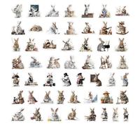 104Pcs Cartoon Animal Work Stickers - 2 Sets, Realistic Decorative Decals for Desks, Journals & Daily Use