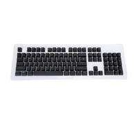 104PCS Korean Keyboard Keycaps Set, ABS Mechanical Keycaps Replacement for 61 64 68 84 87 96 98 100 104 Key Keyboards, Translucent Minimalist Design with Easy (Black)