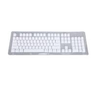 104PCS Korean Keyboard Keycaps Set, ABS Mechanical Keycaps Replacement for 61 64 68 84 87 96 98 100 104 Key Keyboards, Translucent Minimalist Design with Easy (White)