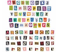 104Pcs Retro Alphabet Stickers for Scrapbooking, Self-Adhesive Letter Stickers for Journals & Crafts, Mini Letters for DIY Initials, Travel Scrapbook Supplies, Junk Journal Accessories