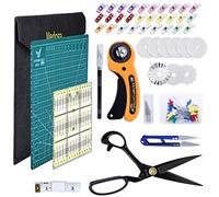 104Pcs Rotary Cutters, Rotary Cutter Set with Cutting Mat Patchwork Ruler Carving Knife Rotary Cutter Kit for Sewing and Quilting