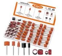 104Pcs Sanding Bits Kit for Dremel Rotary Tools 60Pcs 1/8" Shank Aluminum Oxide Grinding Stones 40Pcs Sanding Drums 4Pcs 1/8" Shank Drum Mandrels for Metal Rust Removal Polishing Smoothing Sharpening