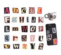 104Pcs Vintage Letter Stickers, Vintage Stickers Scrapbooking,Classic Retro Design,Easy to Apply for Sign,DIY Decoration Stickers Set for Sign, Mailboxes,Travel Case, Decor, S-Crap Booking,Art Craft