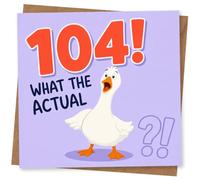 104th Birthday Card, Funny Design