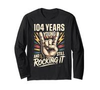 104th Birthday Rock Funny Birthday 104 Years Rock'n'Roll Long Sleeve T-Shirt