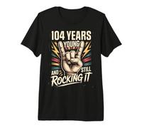 104th Birthday Rock Funny Birthday 104 Years Rock'n'Roll Premium T-Shirt