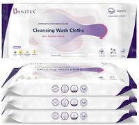 104x Omnitex Incontinence Cleansing Wash Cloths with Barrier Cream - Microwaveable | Rinse-Free All in One Continence Care Cleansing Wipes | Cleans Nourish Protect | Aloe Vera, Vitamins | 4x 26pk