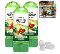 105 Balls Powerful Aquarium Water Purification Tablets,Quick Clear Fish Tank Cleaner,Waters Purifying Tablets For Fish Tanks Removes Turbidity & Impurities For Clear Healthy Aquarium,Water Balls
