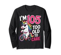 105 Birthday 105 Years Old 105th Men Women Unicorn Funny Long Sleeve T-Shirt