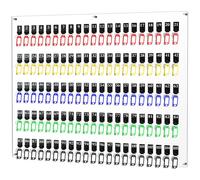 105 Hooks Acrylic Key Board with Numbers, Wall Mount Key Holder Rack with 105 Tags, Key Storage Organization, Clear Hanging Board for Garage, Car Dealer, Office, Home, Hotel, Real Estate, School