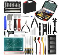 105 PCS 3D Printer Tools Kit, 3D Printing Accessories with Cleaning Tool, Deburring Tool, Pliers,Cutting Mat,Tweezers,Ruler and Other 3D Printing Accessories for Finishing, 3D Print Removing, Cleaning