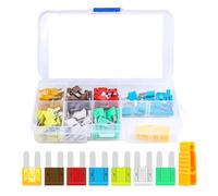 105 Pcs Micro2 Fuses ATR APT Blade Fuse (5A 7.5A 10A 15A 20A 25A 30Amp) with Fuse Puller, Fuses for Car, Boat, RV, Truck, SUV