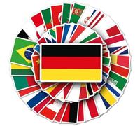 105 Pcs National Flag Graffiti Stickers Waterproof World Flags Pvc Decals for Water Bottles Laptop Luggage Skateboard