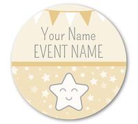 105 Personalised Baby Shower Star Party Gift Thanks for Coming Stickers 37mm Primary Teaching Services
