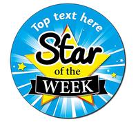 105 Personalised Star Of The Week Childrens Pupils Motivational School Praise Teachers Reward Stickers 37mm Primary Teaching Services