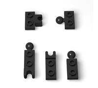 105 Piece Classic Building Black Ball Joint Plate Bulk, 5 Sizes Model Ball and Socket Joints, Compatible with Lego Parts and Pieces(Black)