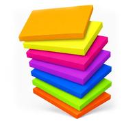 105 Sheets A5 7 Neon Coloured Index Cards for Notes Art Craft