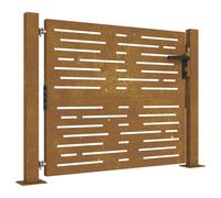 (105 x 105 cm) vidaXL Garden Gate Fence Gate Fencing 105x180 cm Corten Steel Square Design