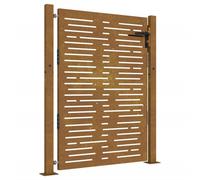 (105 x 155 cm) vidaXL Garden Gate Fence Gate Fencing 105x180 cm Corten Steel Square Design