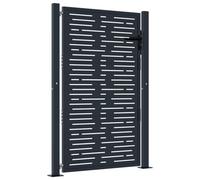 Garden Gate Patio Gate Fence Gate Fence Anthracite Steel Square Design vidaXL