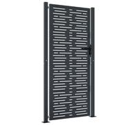(105 x 180 cm) vidaXL Garden Gate Patio Gate Fence Gate Fence Anthracite Steel Square Design