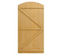 105 x 210cm Arched Top Ledged and Braced Pine Garden Gate for Fence, Paths and Entrance The hot sale Natural One Size