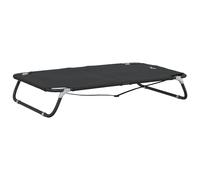 (105 x 65 x 18 cm) vidaXL Dog Bed Foldable Raised Dog Cot Anthracite Oxford Fabric and Steel